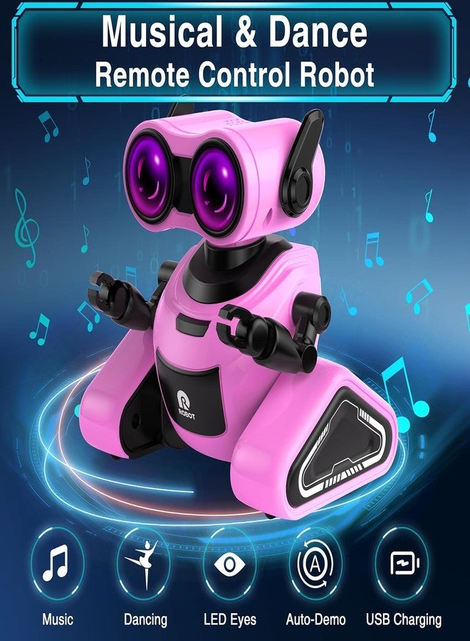 Brighterbee ألعاب روبوت Brighterbee للبنات مع ملصقات ثلاثية الأبعاد للأطفال من 3 إلى 5 سنوات، ألعاب عيد الفصح للأطفال، لعبة روبوت تعمل بجهاز تحكم عن بعد مع موسيقى وعيون LED بأربعة ألوان، تغني وترقص، هدية عيد ميلاد للأولاد والبنات - Image 2